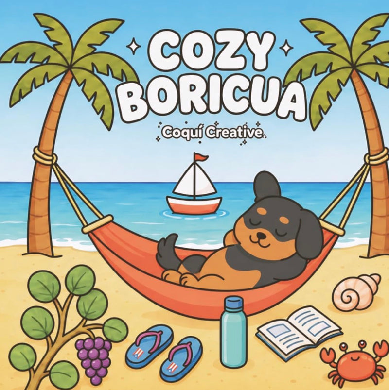 Cozy Boricua - Libro de colorear