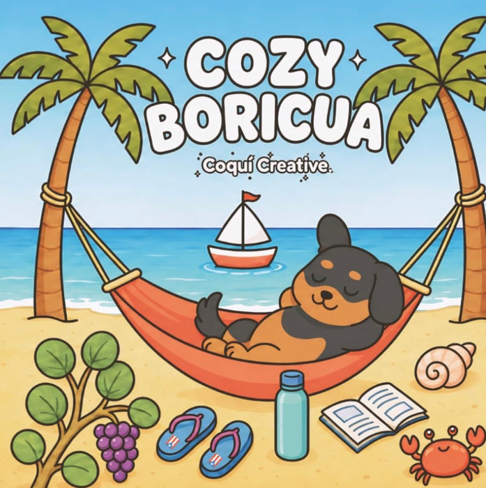 Cozy Boricua - Libro de colorear