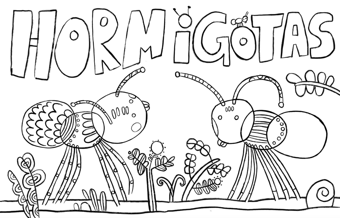 Hormigas - Libro para colorear