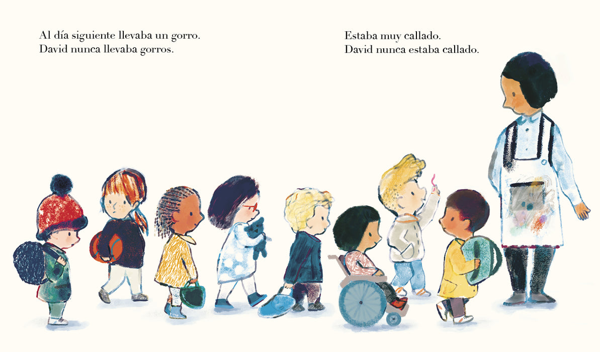 El niño con flores en la cabeza