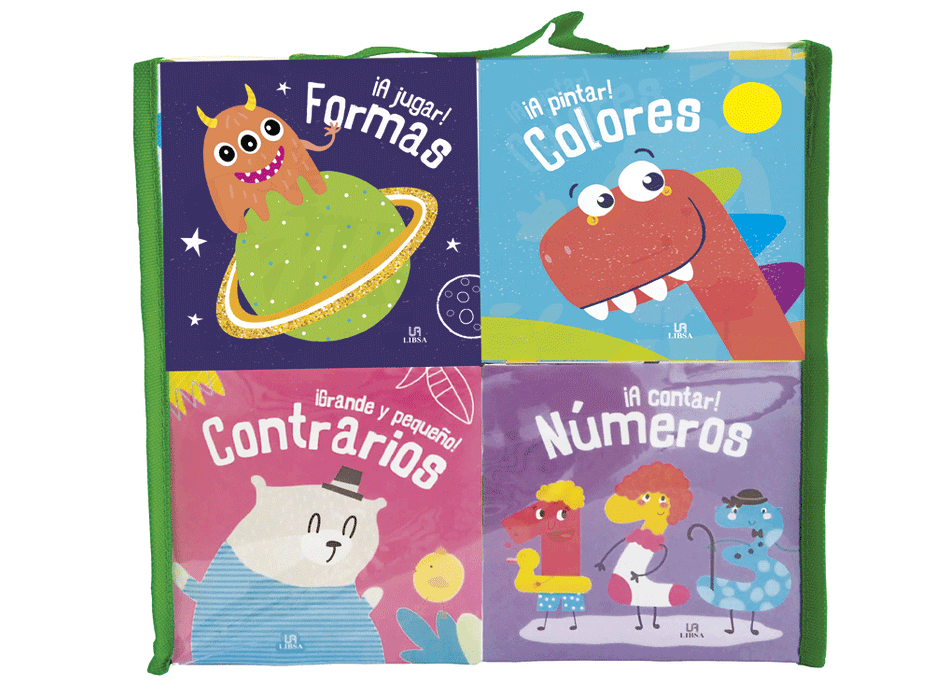 Maletita Baby 4-Pack: Colores, Contrarios, Números, Formas