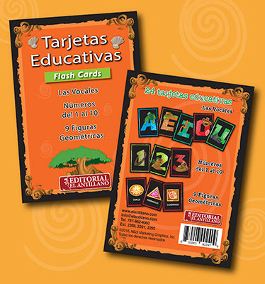 Tarjetas Educativas Puertorriqueñas (Vocales, Números, Figuras geométricas)